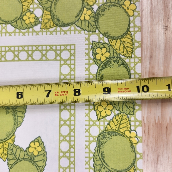 Vintage Retro MCM Daisy Lime Fruit Paper Placemats Green/ymYellow Lot of 17 - Picture 5 of 6